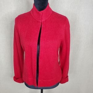 ♧ Vintage Studio Works Red Angora Blend Cardigan Petite Size Medium NWT